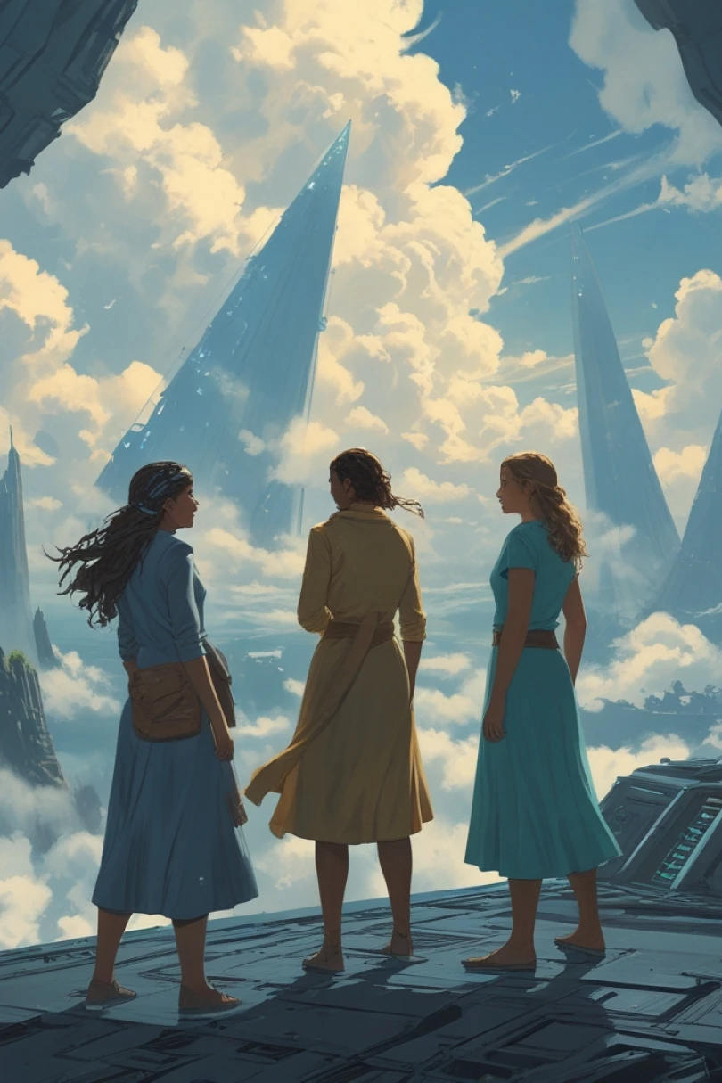 Resonance Under the Cloudline - Sci-fi story cover by Colin Drevar Cover for story: Resonance Under the Cloudline