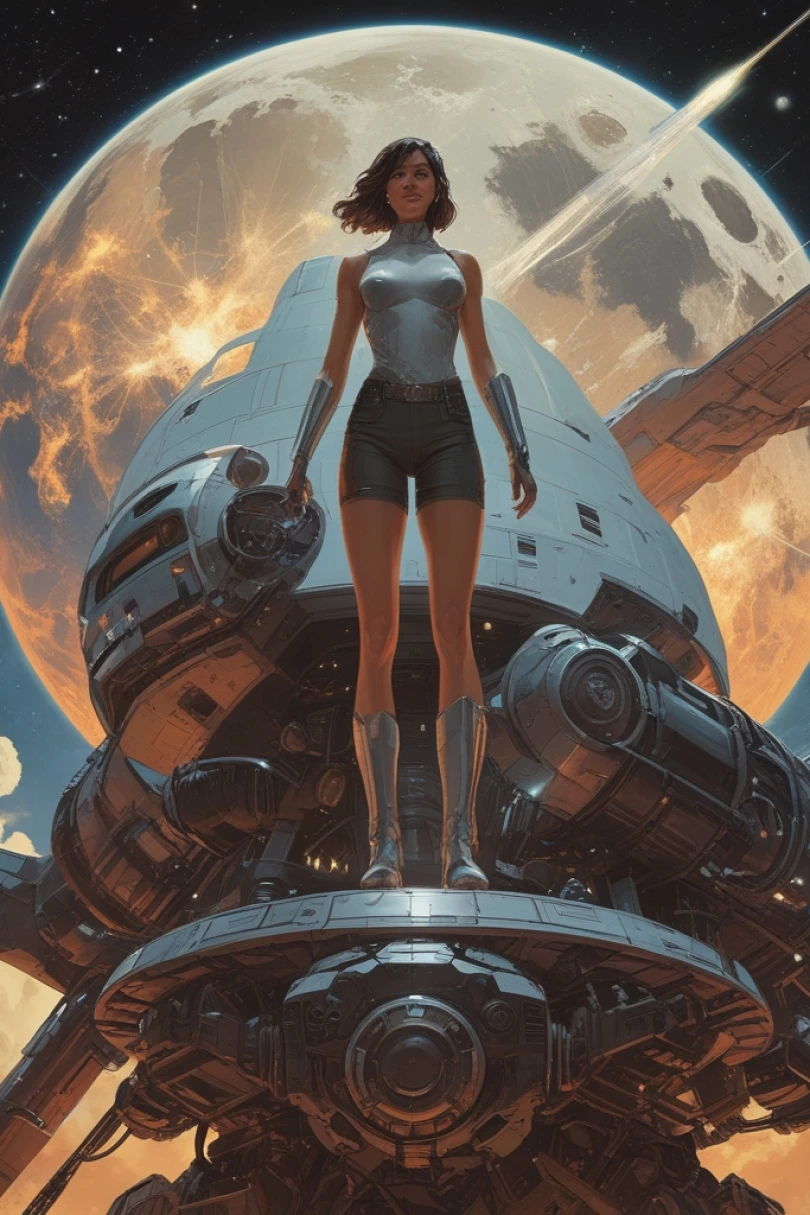 Chorus in the Storm - Space fiction story cover by Mariette Duval Cover for story: Chorus in the Storm
