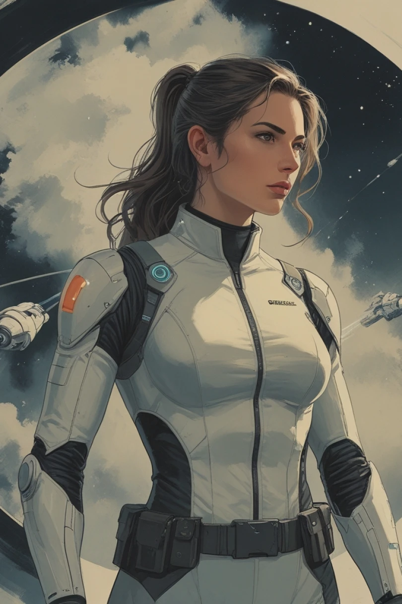 Skyways of Asterion - Space fiction story cover by Agatha Vorin Cover for story: Skyways of Asterion