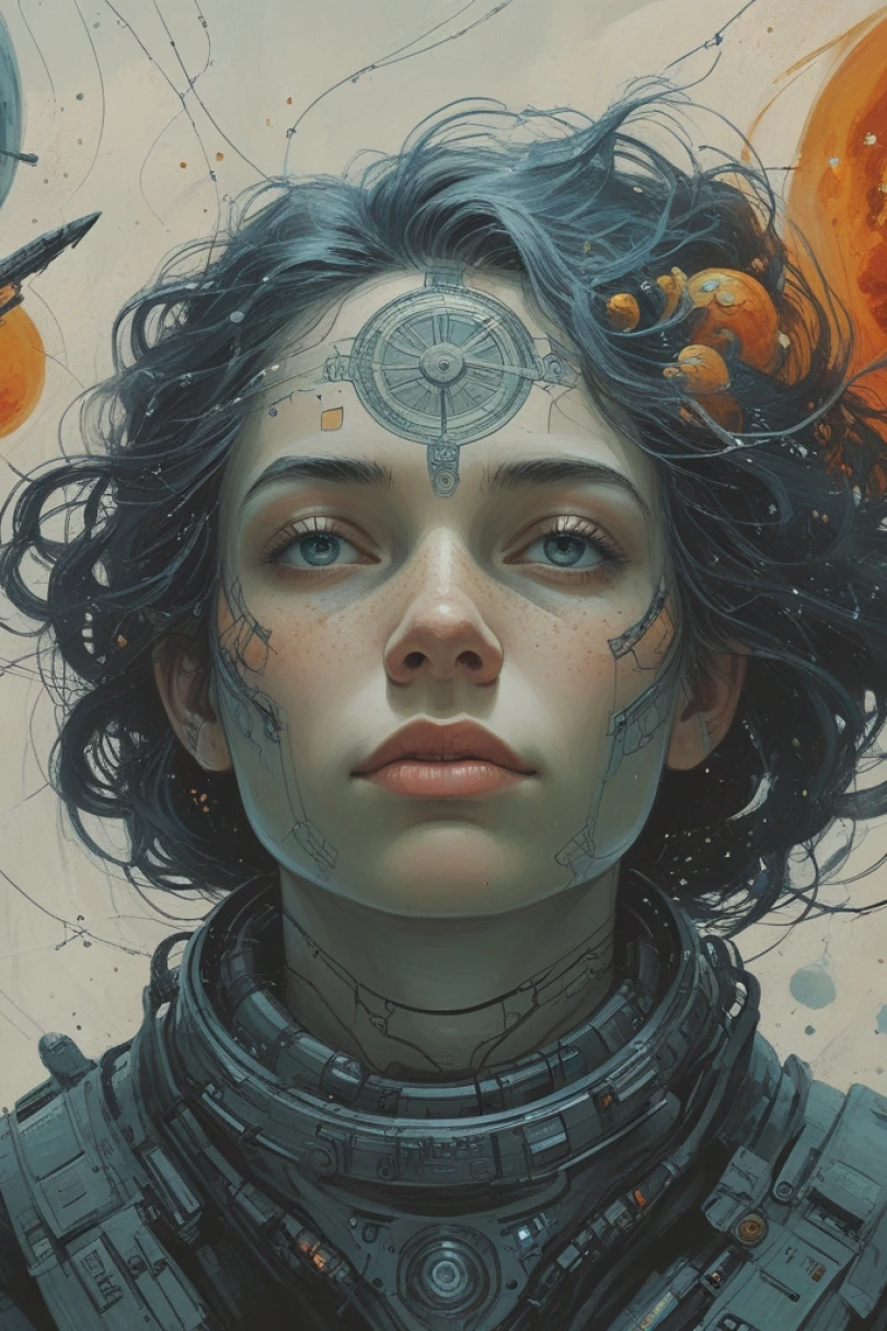 The Loom of the Weft - Space fiction story cover by Julius Carran Cover for story: The Loom of the Weft