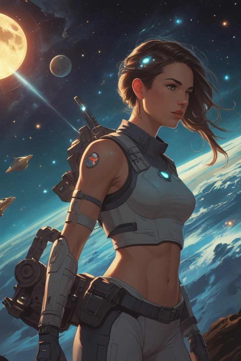 Resonance on the Blue Ring - Space fiction story cover by Zoran Brivik Cover for story: Resonance on the Blue Ring