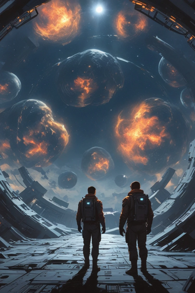 Obsidian Reach - Space fiction story cover by Mariette Duval Cover for story: Obsidian Reach