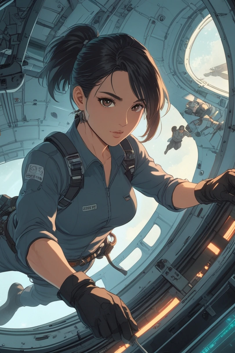 A Welder's Way Home - Space fiction story cover by Benedict Marron Cover for story: A Welder's Way Home