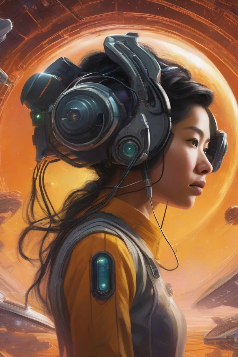 Chorus at Periapsis - Space fiction story cover by Camille Renet Cover for story: Chorus at Periapsis
