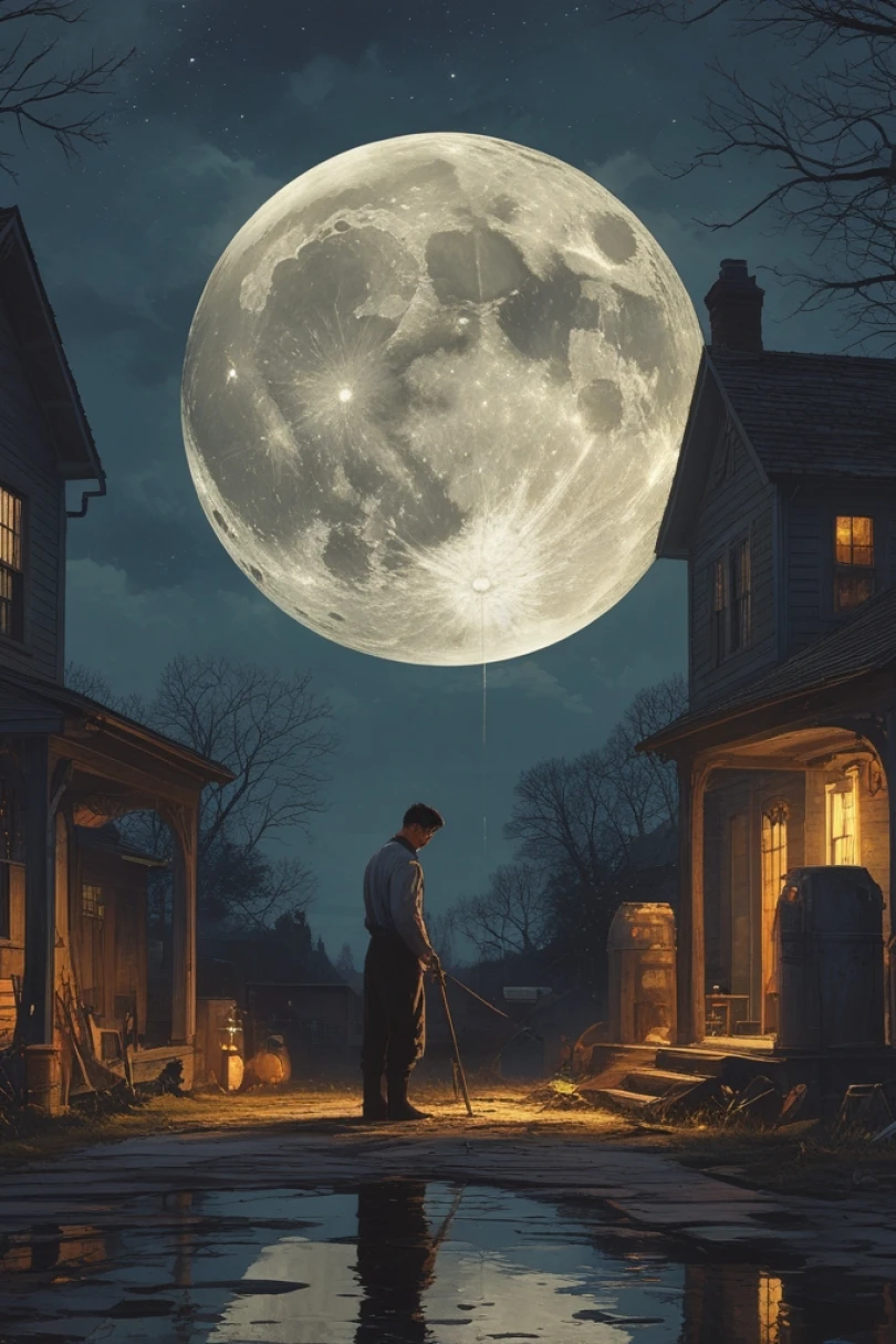Twilight Windows on Elm Lane - Bedtime story cover by Victor Selman Cover for story: Twilight Windows on Elm Lane