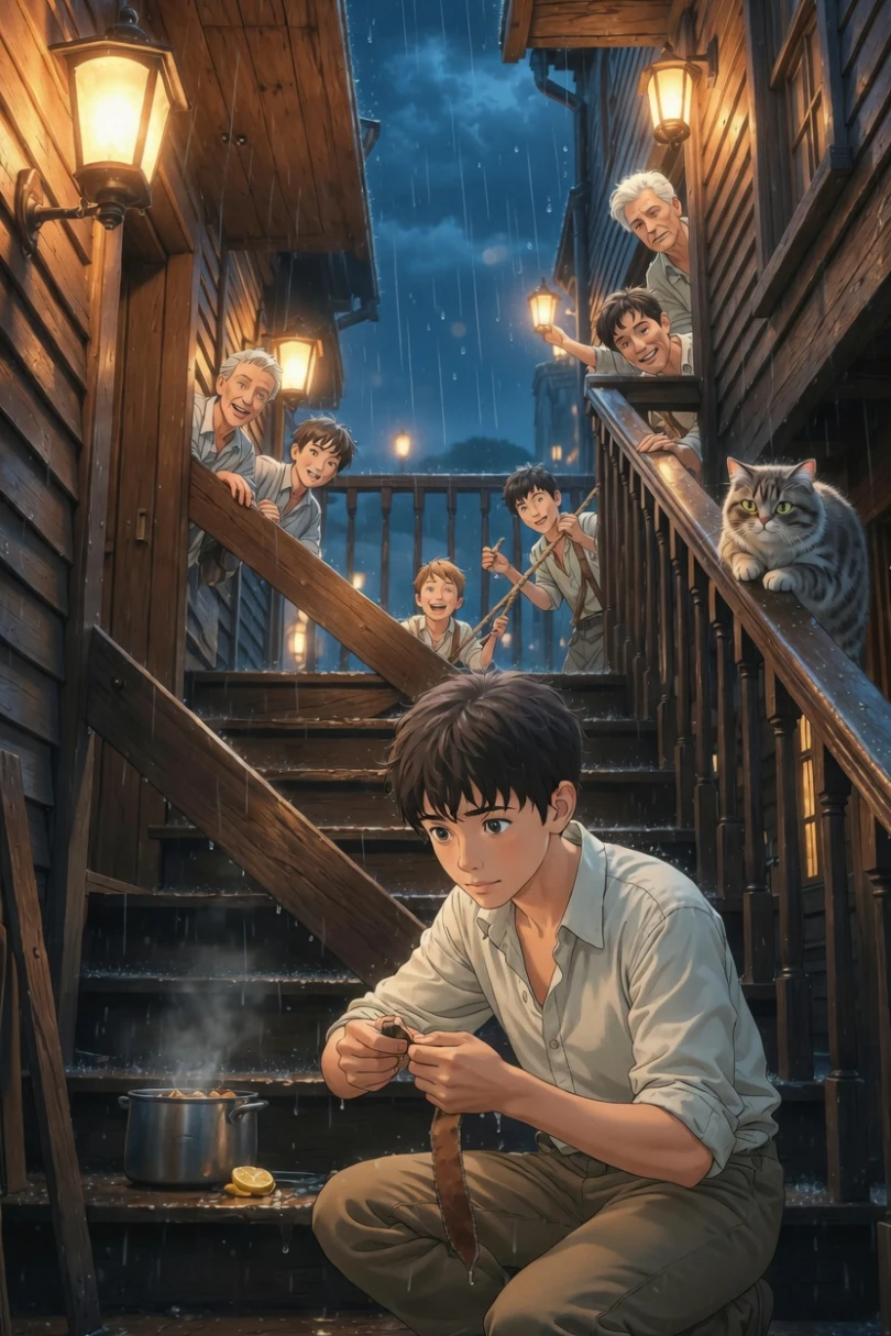 Tonight the Stairs Will Hold - Bedtime story cover by Tobias Harven Cover for story: Tonight the Stairs Will Hold