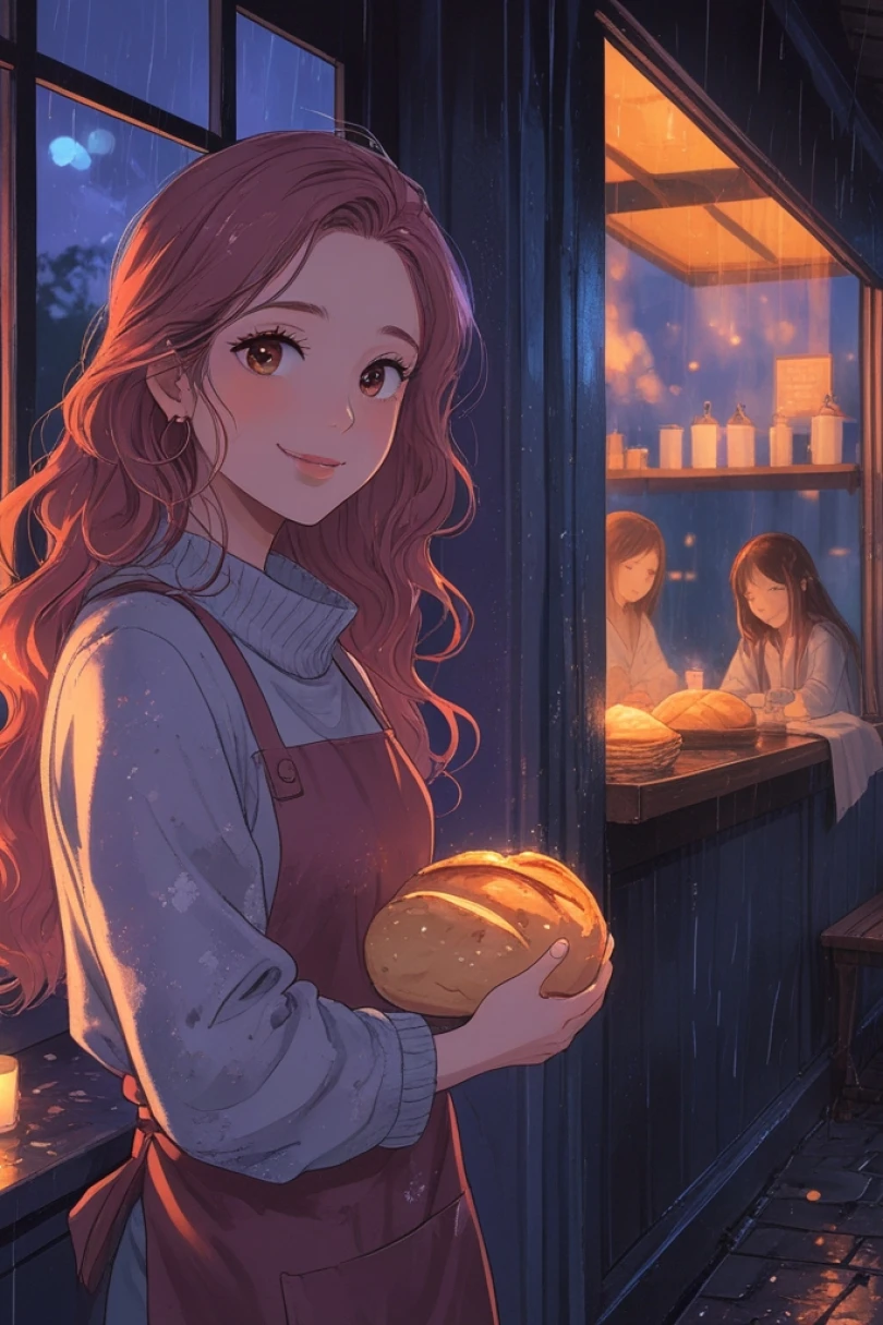 A Warm Loaf for the Moon - Bedtime story cover by Leonhard Stramm Cover for story: A Warm Loaf for the Moon