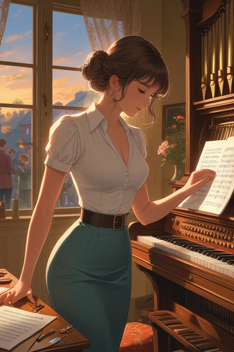 The Piano Tuner and the Night Song - Bedtime story cover by Damien Fross Cover for story: The Piano Tuner and the Night Song