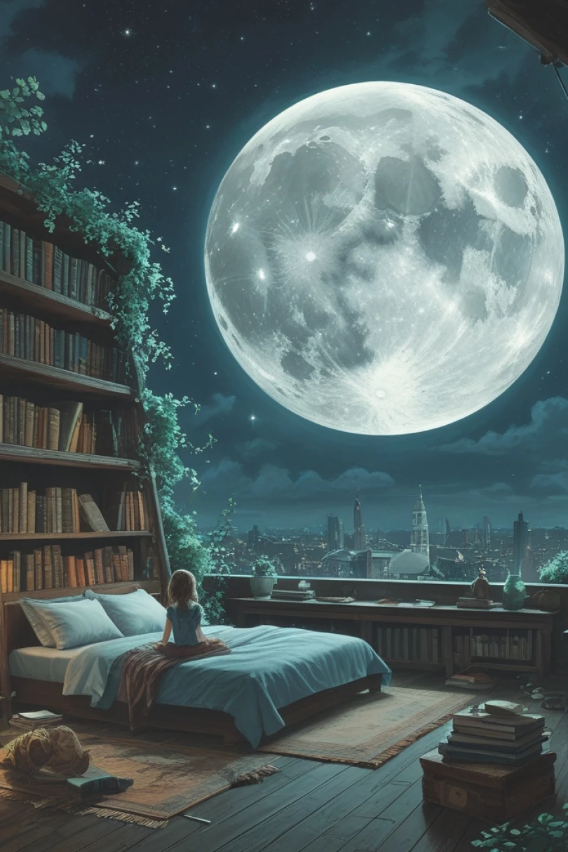 Juniper and the Moon's Missing Lullaby - Bedtime story cover by Marcus Ellert Cover for story: Juniper and the Moon's Missing Lullaby