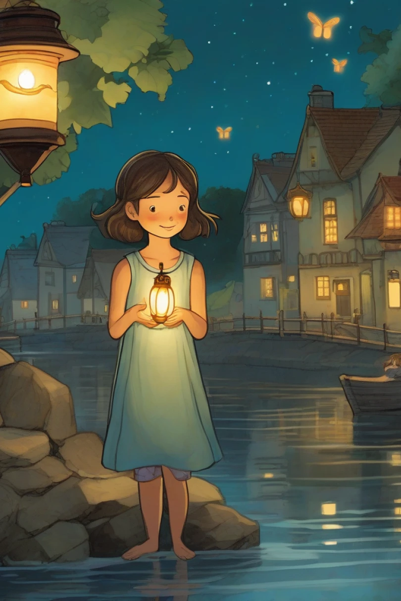 The Night Lantern of Bramble Bay - Bedtime story cover by Leonard Sufran Cover for story: The Night Lantern of Bramble Bay