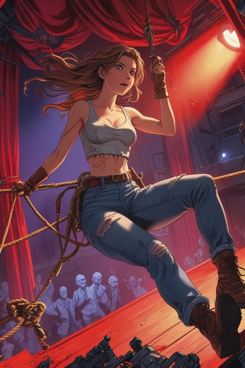 Second Act Shadows - Horror story cover by Klara Vens Cover for story: Second Act Shadows