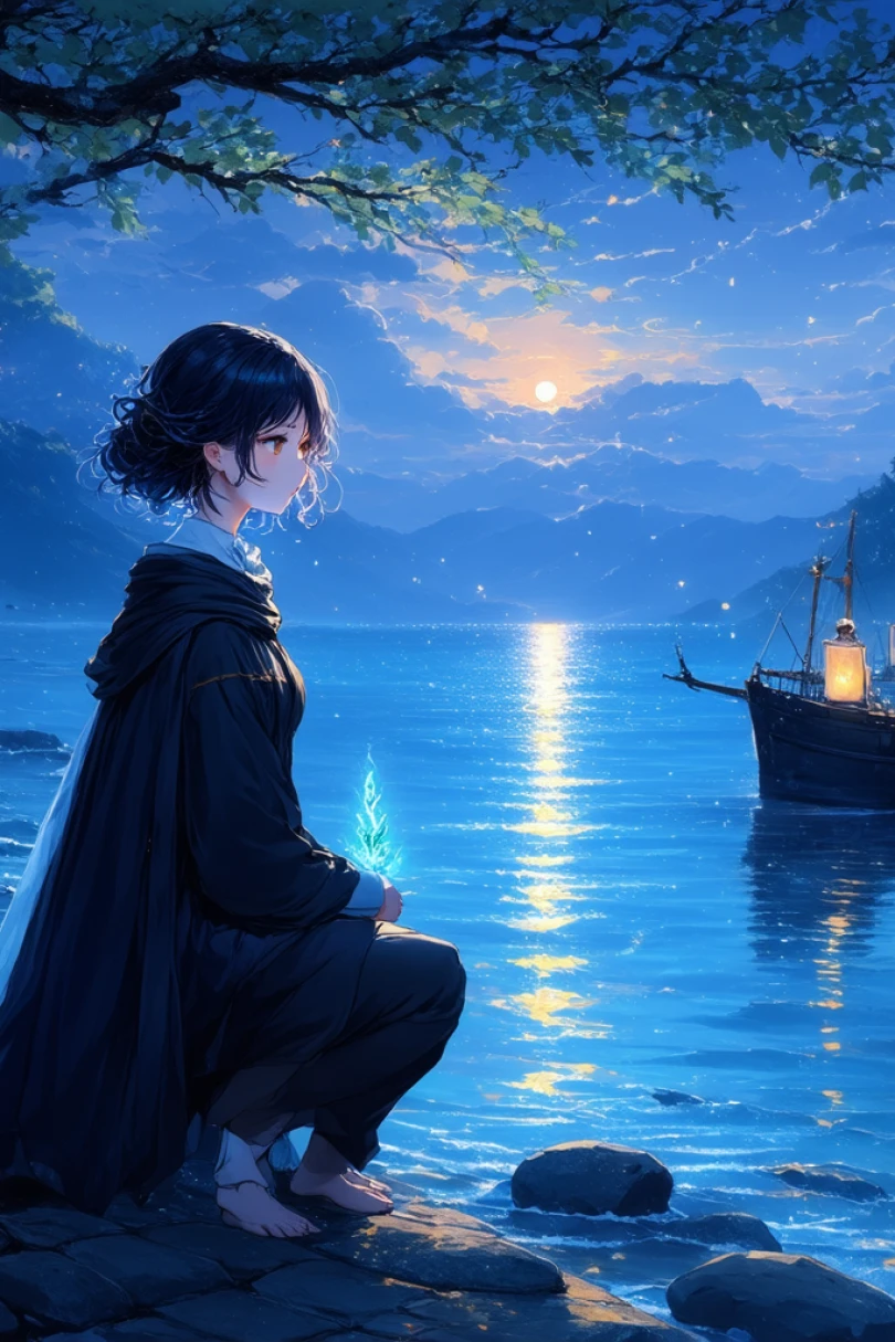 When the Tide Remembers - Romantasy story cover by Rafael Donnier Cover for story: When the Tide Remembers