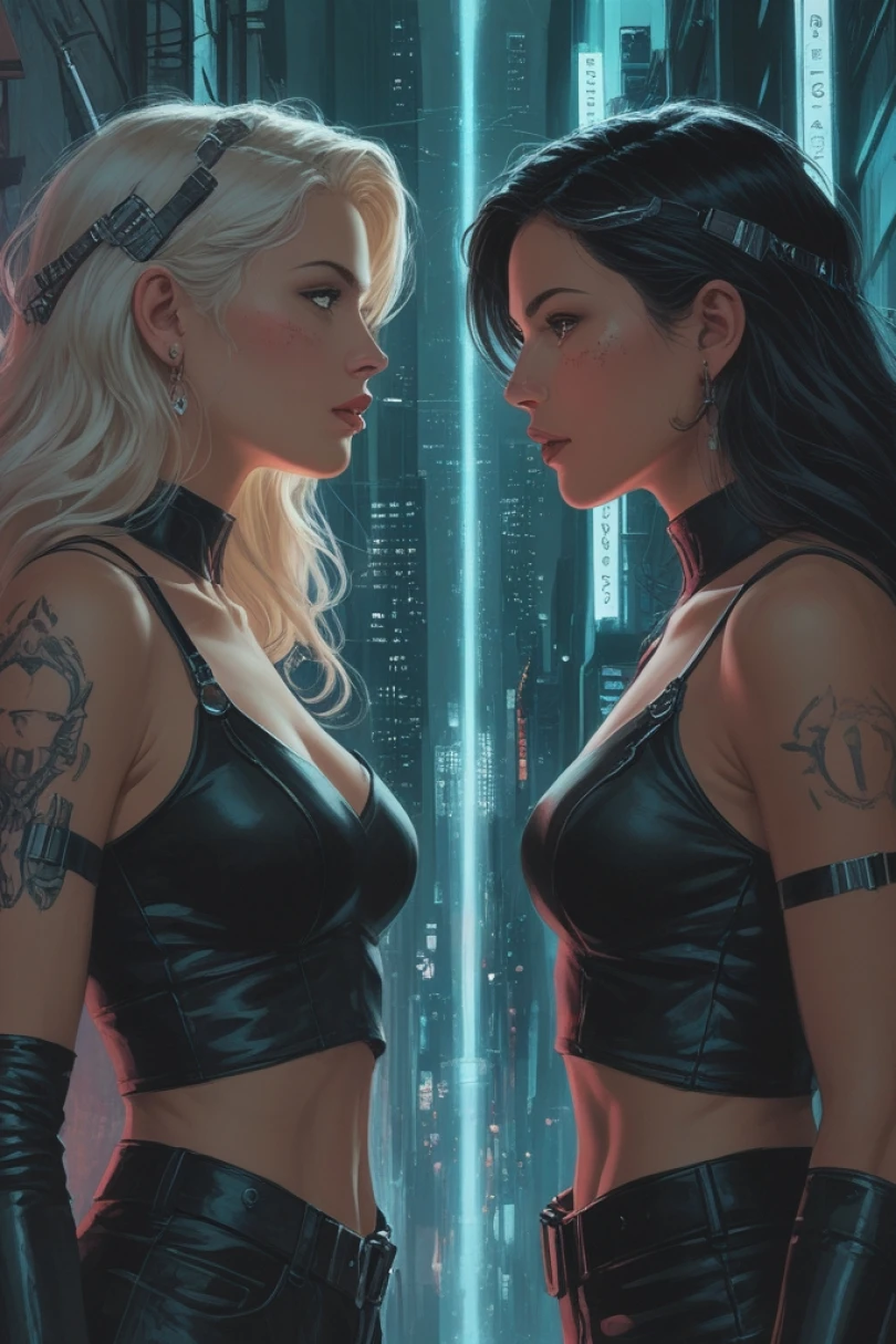 Neon Oath - Urban Fantasy story cover by Klara Vens Cover for story: Neon Oath