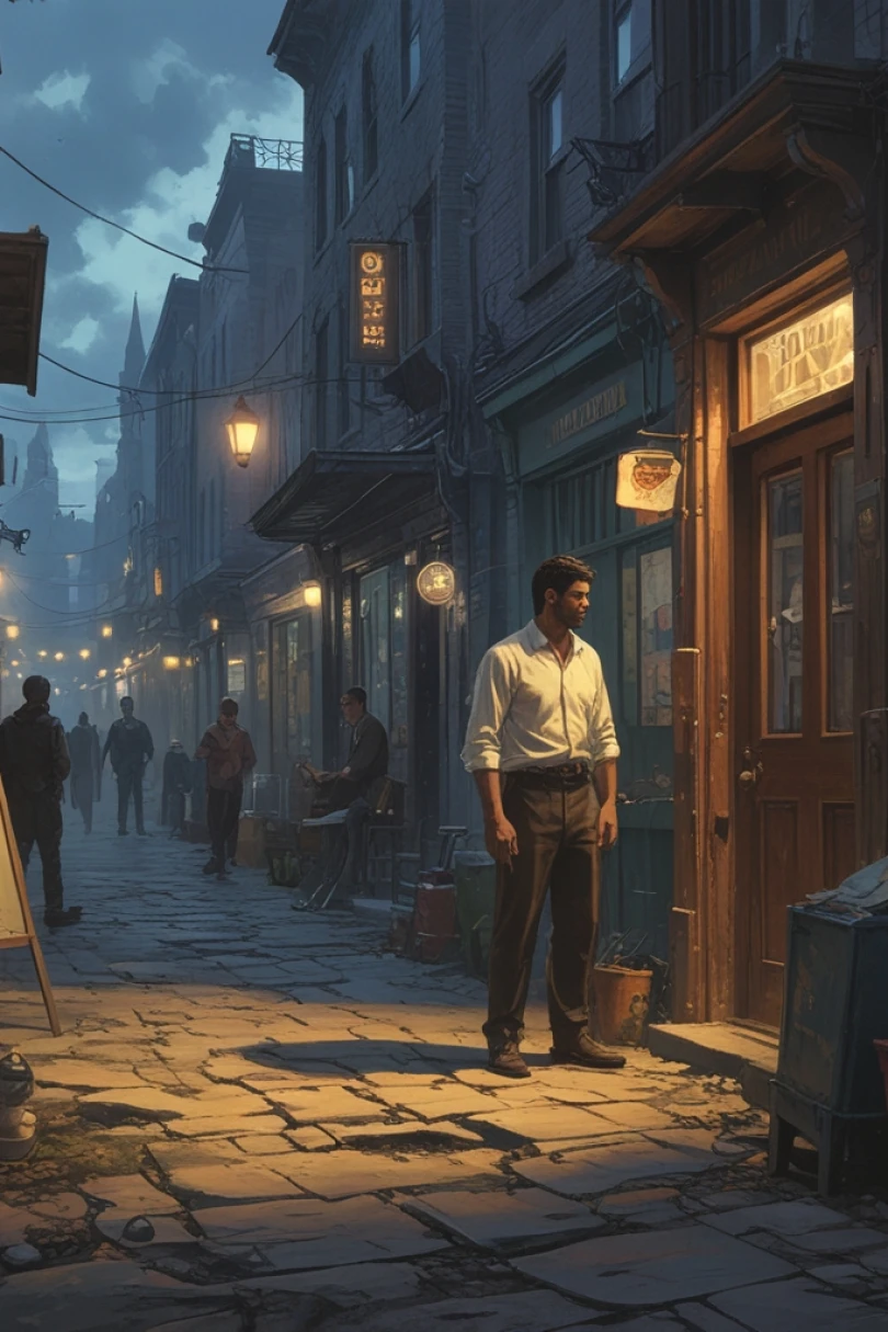 Opening Hours of a Wandering City - Urban Fantasy story cover by Astrid Hallen Cover for story: Opening Hours of a Wandering City