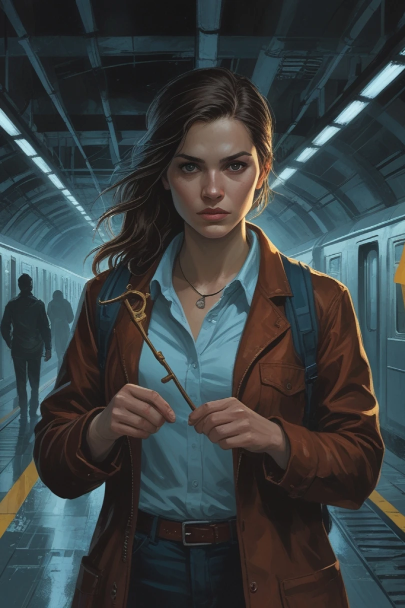 Echoes in the Fourth Rail - Thriller story cover by Orlan Petrovic Cover for story: Echoes in the Fourth Rail