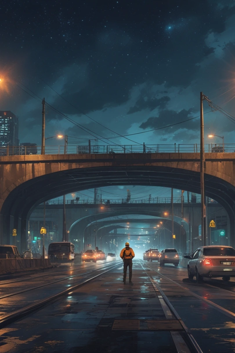 Under Neon Bridges - Thriller story cover by Marie Quillan Cover for story: Under Neon Bridges