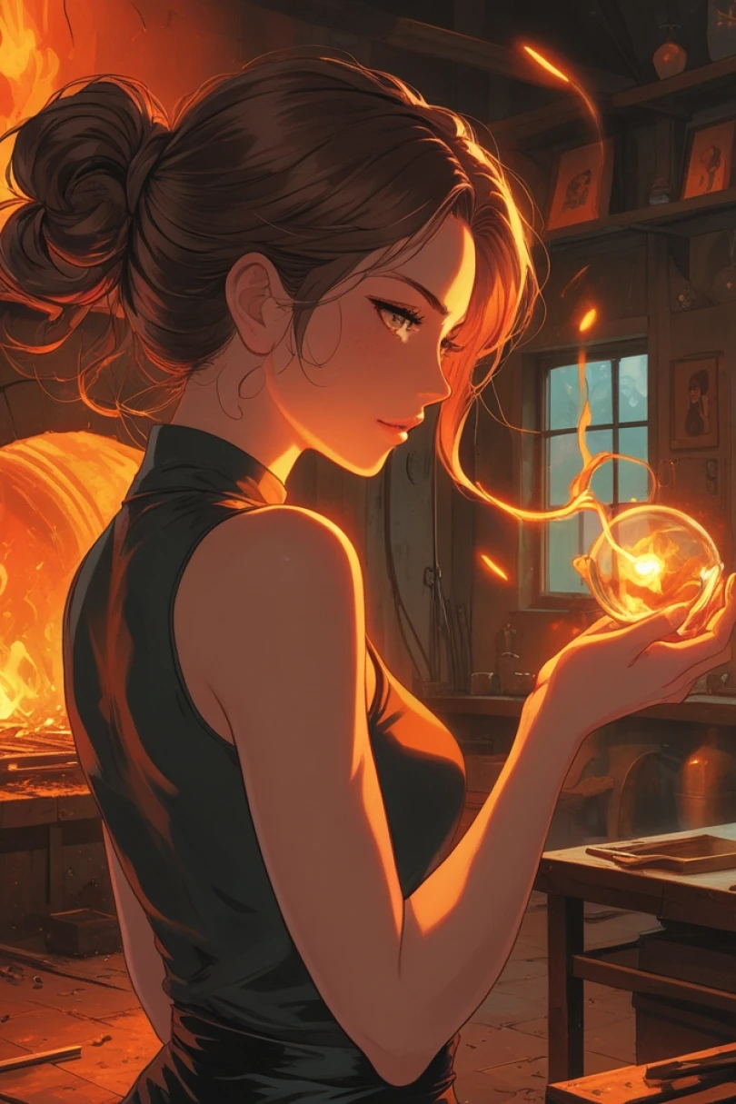 Breath, Fire, and Glass - Drama story cover by Camille Renet Cover for story: Breath, Fire, and Glass