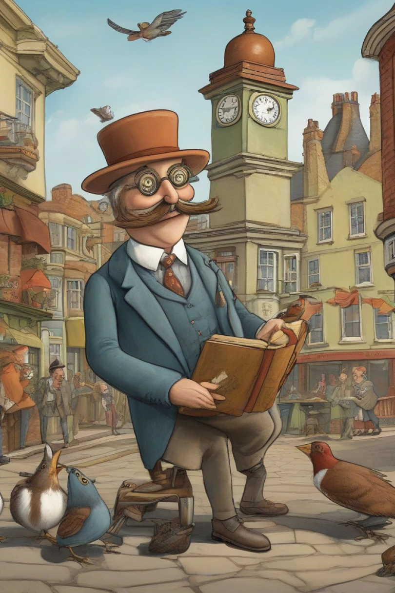 The Toleration Bell of Clatterby - Comedy story cover by Claudine Vaury Cover for story: The Toleration Bell of Clatterby
