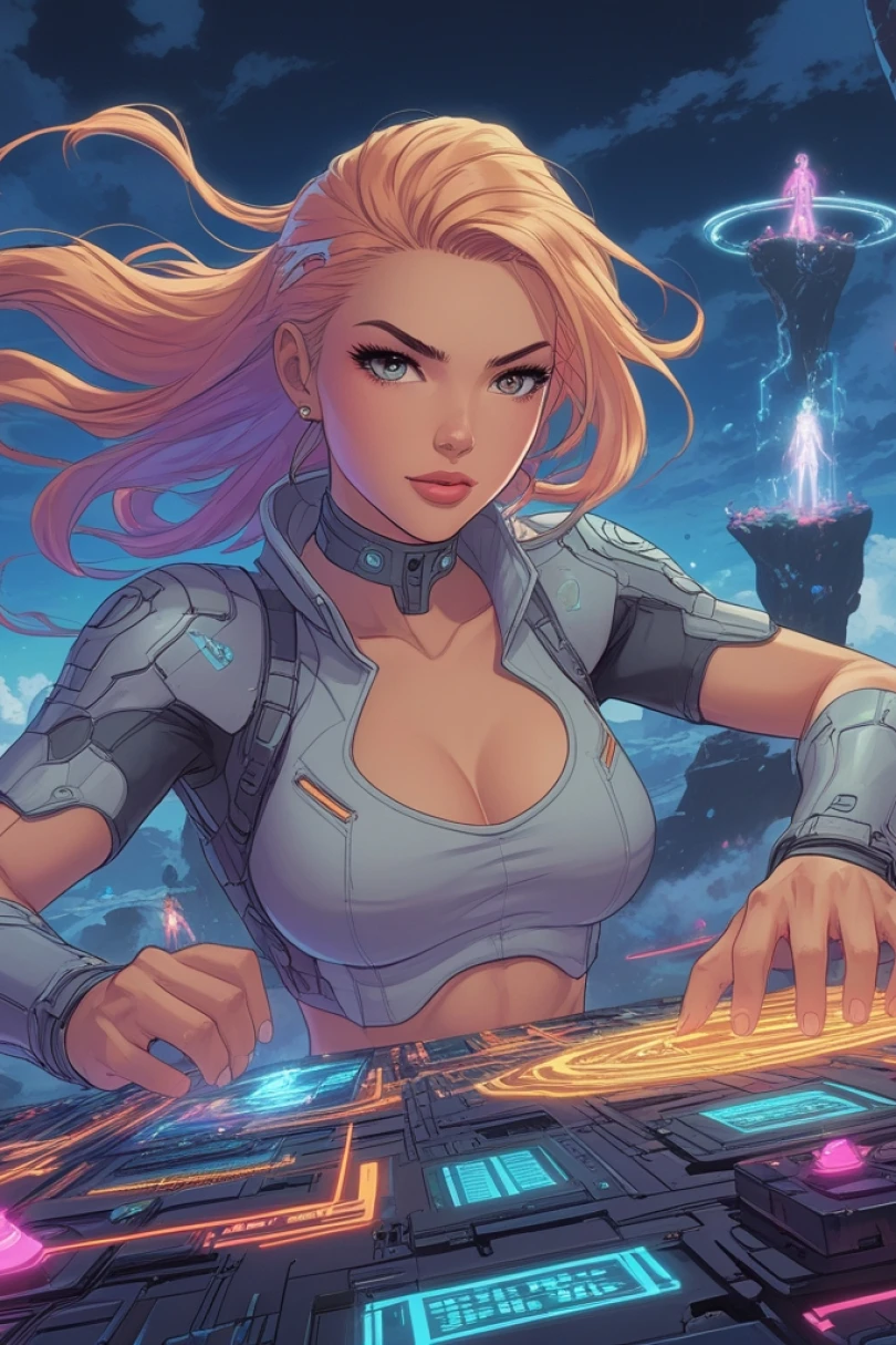 Auralis: The Bridge Protocol - LitRPG story cover by Victor Ramon Cover for story: Auralis: The Bridge Protocol