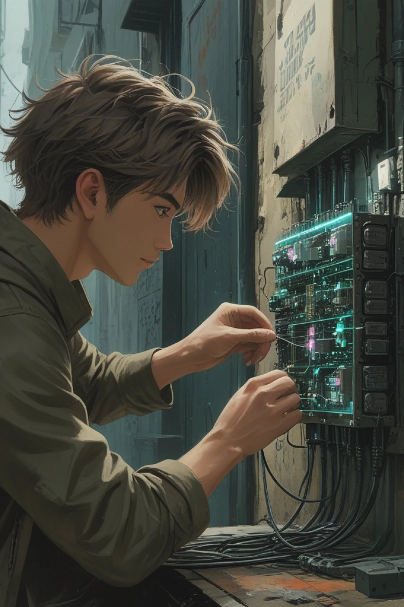 Painted Light Network - Interactive Fiction story cover by Roland Erven Cover for story: Painted Light Network