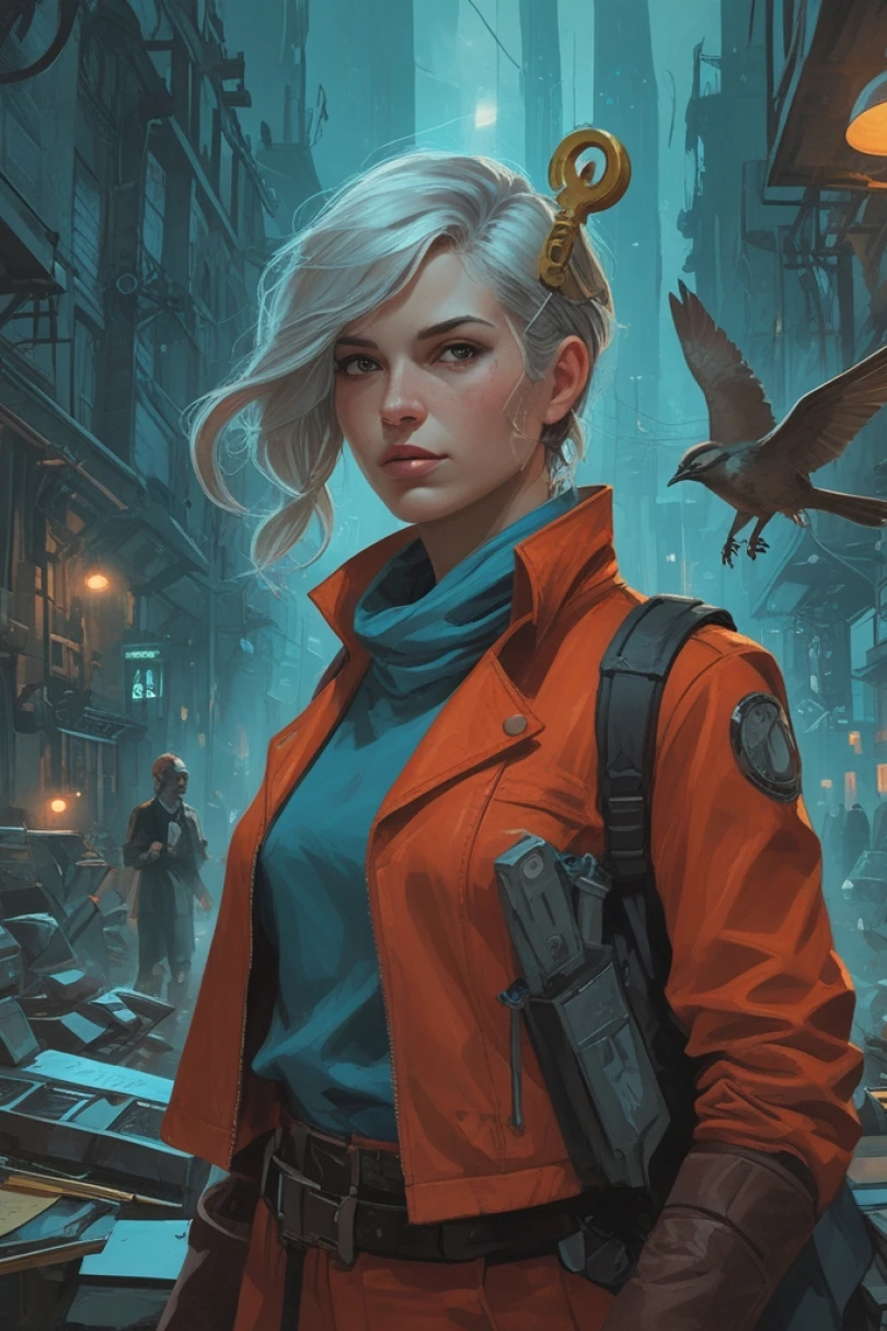 The Hour Warden of Lumen Harbor - Interactive Fiction story cover by Zoran Brivik Cover for story: The Hour Warden of Lumen Harbor